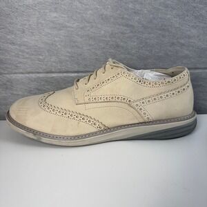 Cole Haan Grandevolution Wingtip Oxfords Cream Leather Lace Up Womens 10.5 B